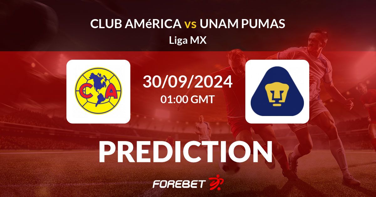 Club America vs UNAM Pumas Prediction Stats H2H 30 Sep 2024