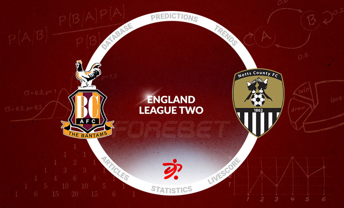 Can Notts County end a six-match winless streak in League Two against Bradford City?